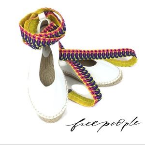 FREE PEOPLE | Leather Maya Wrap Espadrille | sz 38